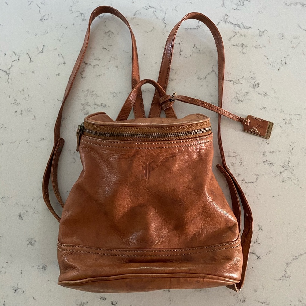 Authentic Frye Leather Backpack